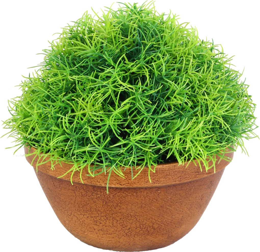 Mesterséges Dekorációs Növény Fű Kerámia Cserépben 25cm