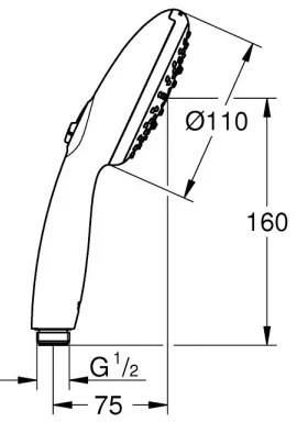 GROHE 26031001 - kézi zuhany VITALIO START 110 O 110 mm fényes króm