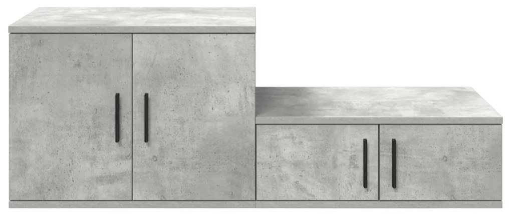 Tárolószekrény Beton Szürke 118x41x40 cm Mérnöki Fa