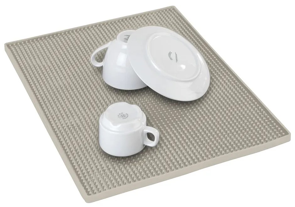 Bézs gumi edénycsepegtető alátét 40x30 cm Maxi – Wenko