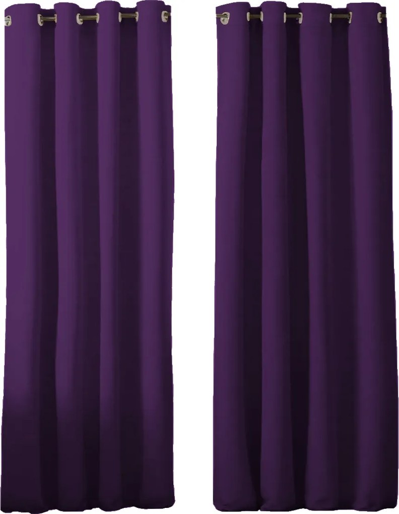 Panama Kész Függöny Szett 145x250 matt lila