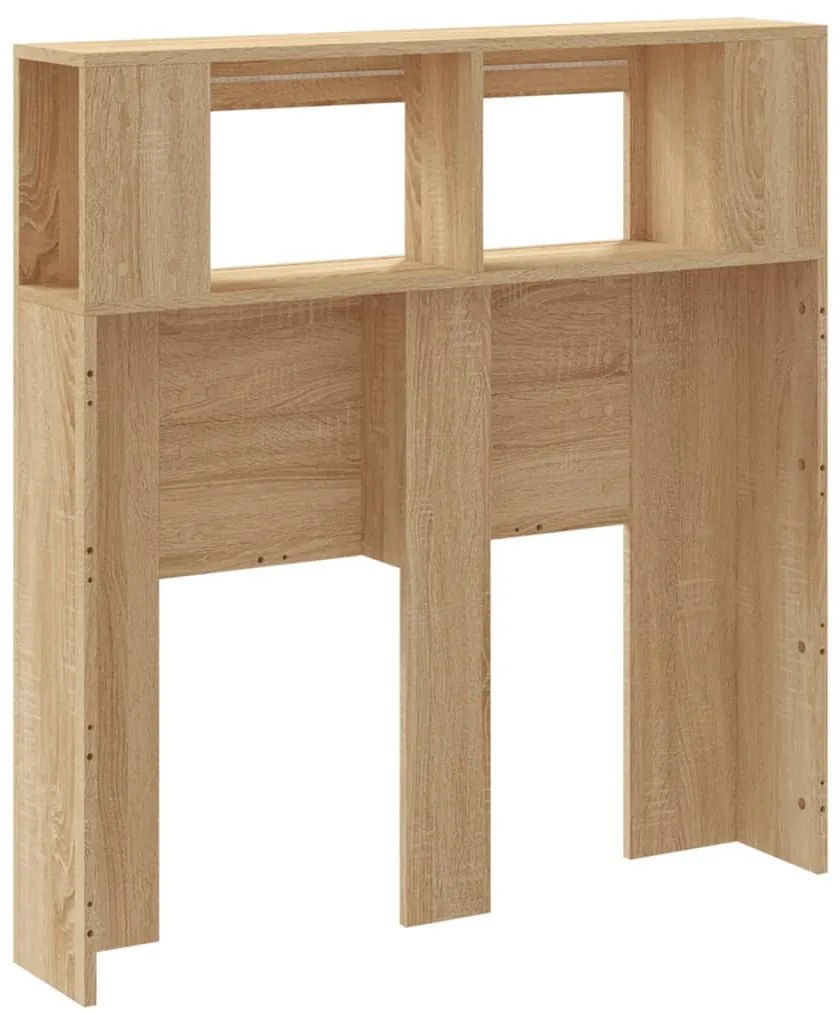 sonoma tölgy színű szerelt fa LED-es fejtámla 100x18,5x103,5 cm