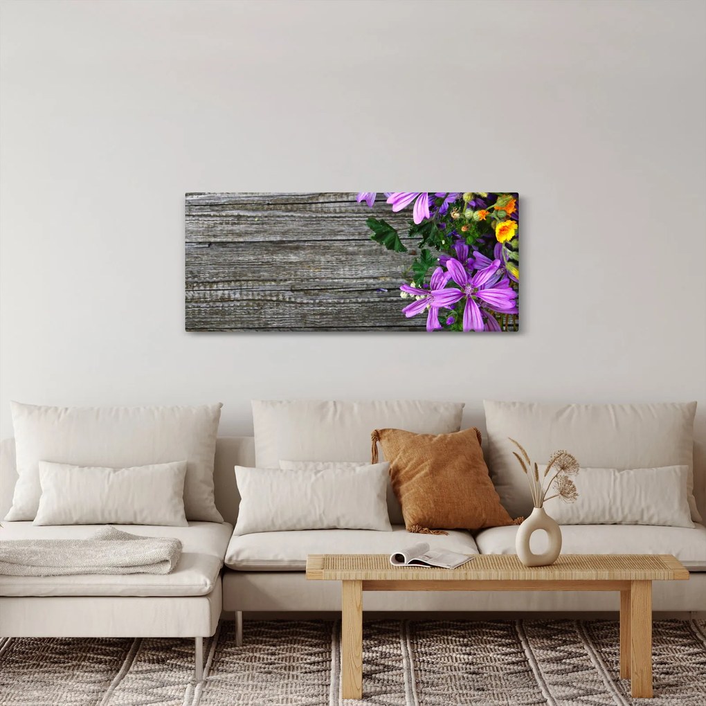 Kép - réti virágok (120x50 cm)