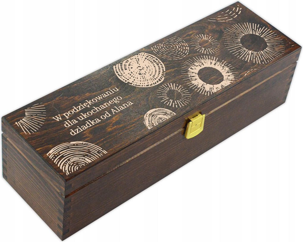 Doboz Fa Boros Doboz Alkohol Gravírozás Barna