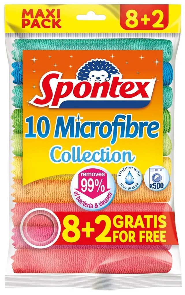 Spontex mikroszálas törlőkendők 8+2