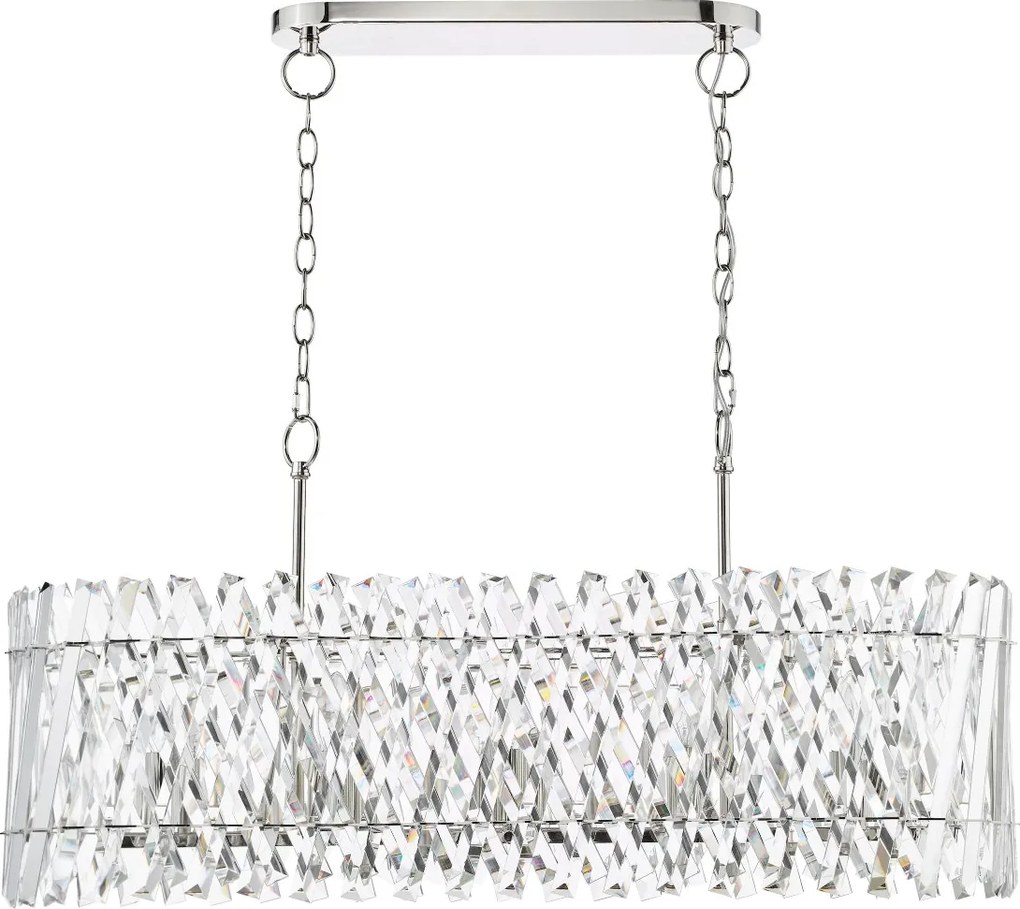 Dar Lighting glamour kristály függeszték entwine polírozott nikkel darent2338