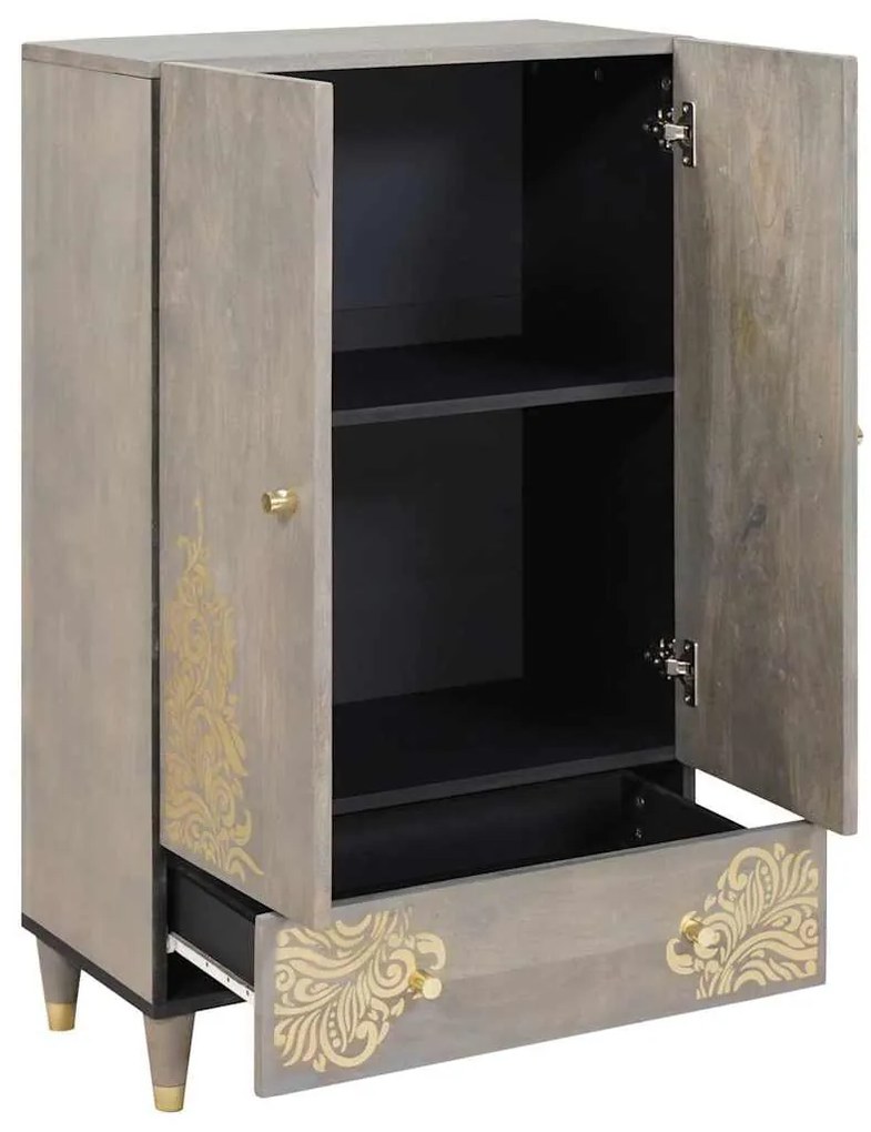 Magasfiú Szürke és Arany 60 x 33.5 x 100 cm Tömör mangófa