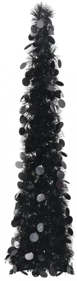 Fekete összecsukható pet műkarácsonyfa 120 cm