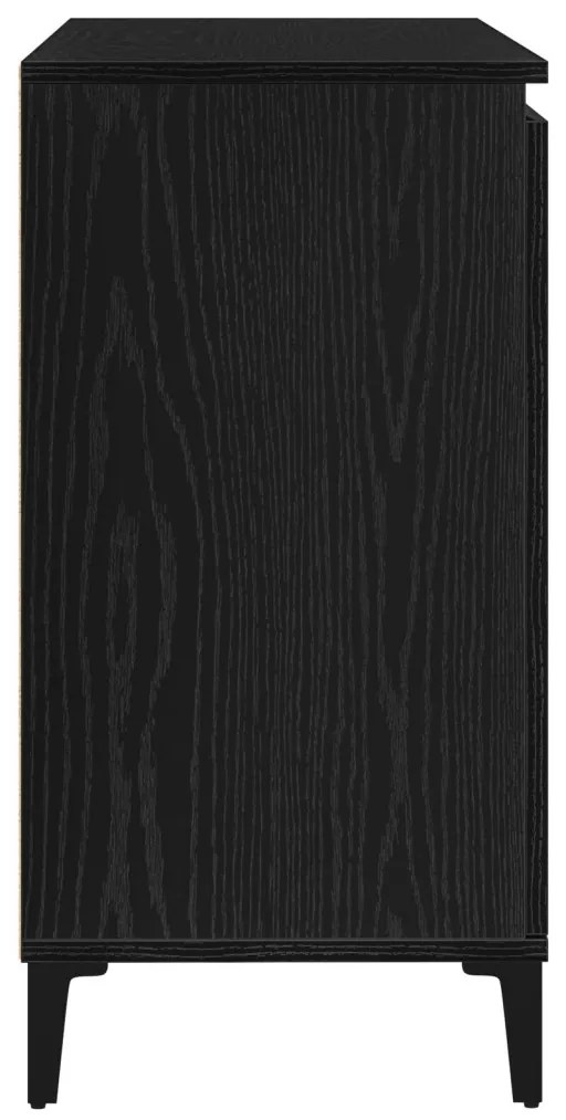 Fekete Tölgy Oldalszekrény 104x35x70 cm Műszaki Fa