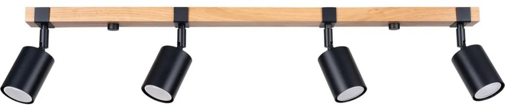 Sollux SL.1346 - Spotlámpa FAGER 4xGU10/10W/230V fekete