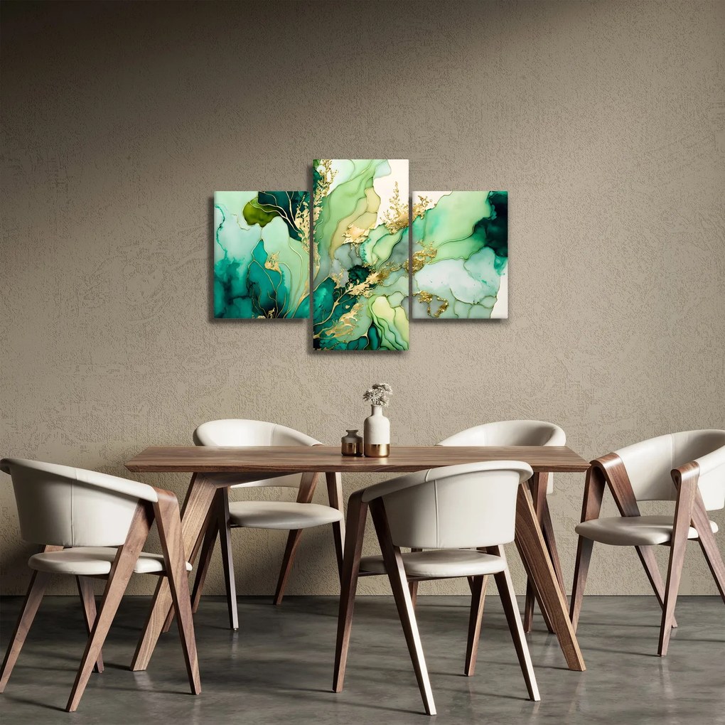 Kép - Zöld absztrakció (90x60 cm)