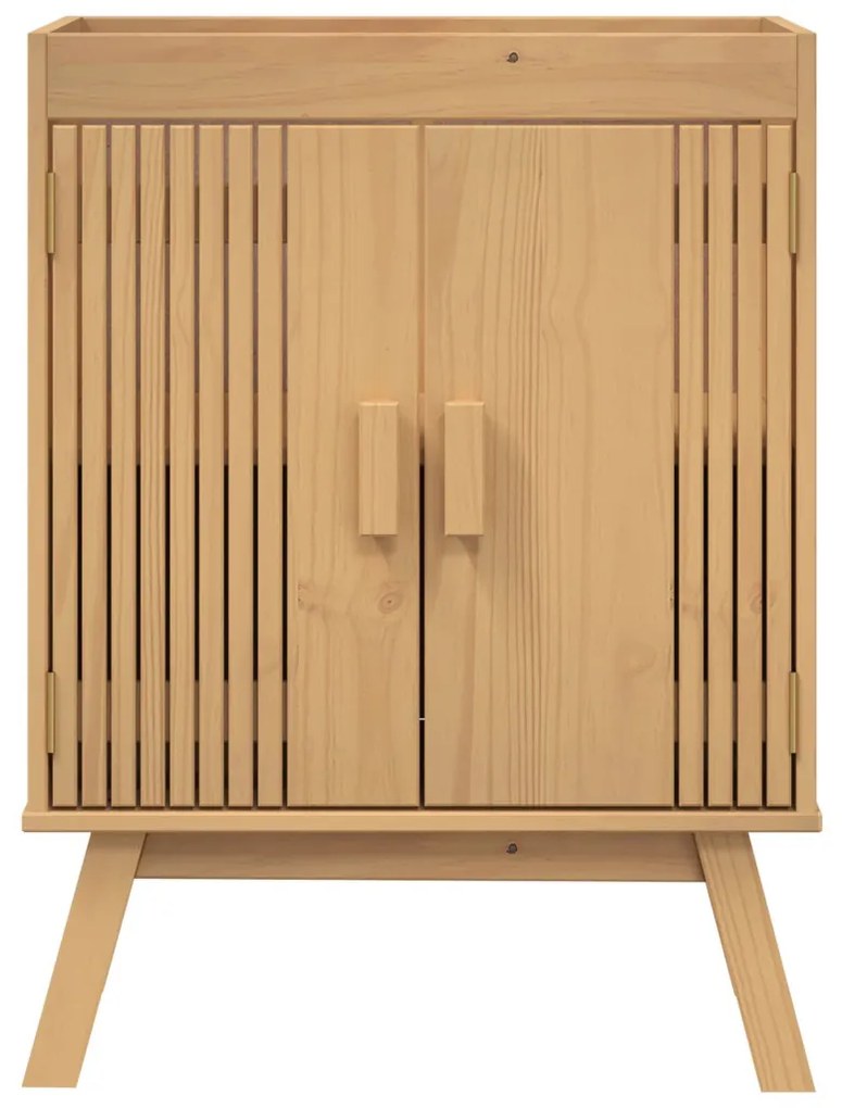 Fürdőszobai bútor szett fiókkal 3 pcs Barna 114 x 43 x 73.5 cm