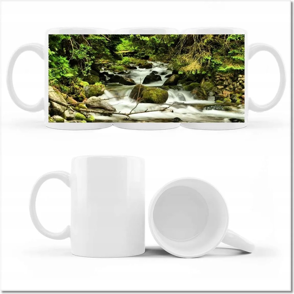 Fényképes bögre Patak a hegyekben