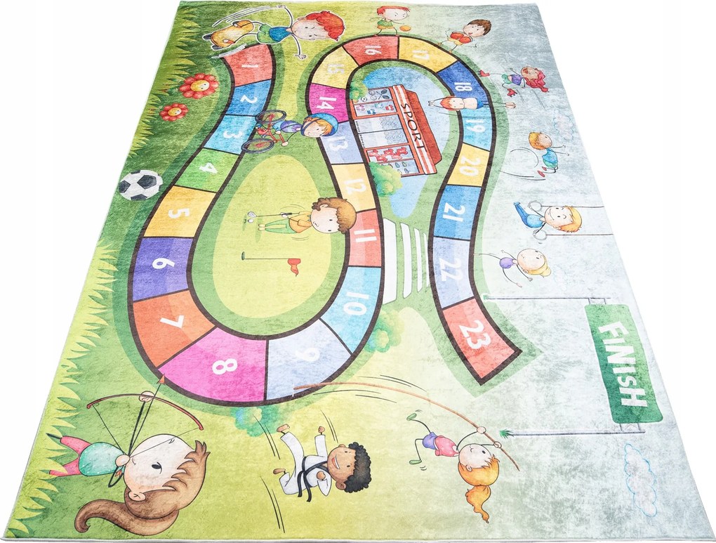 Gyerek Szőnyeg Színes 80x150 Sport Verseny