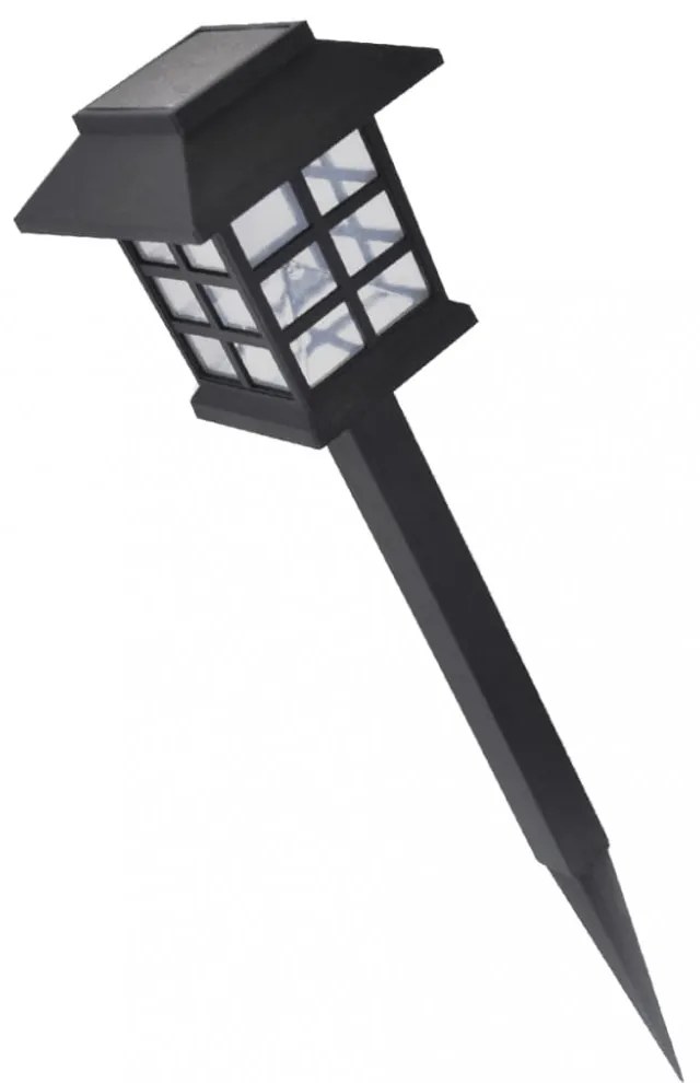 Napelemes LED kültéri lámpa Szett 6 db Cövek 8,6 x 8,6 x 38 cm