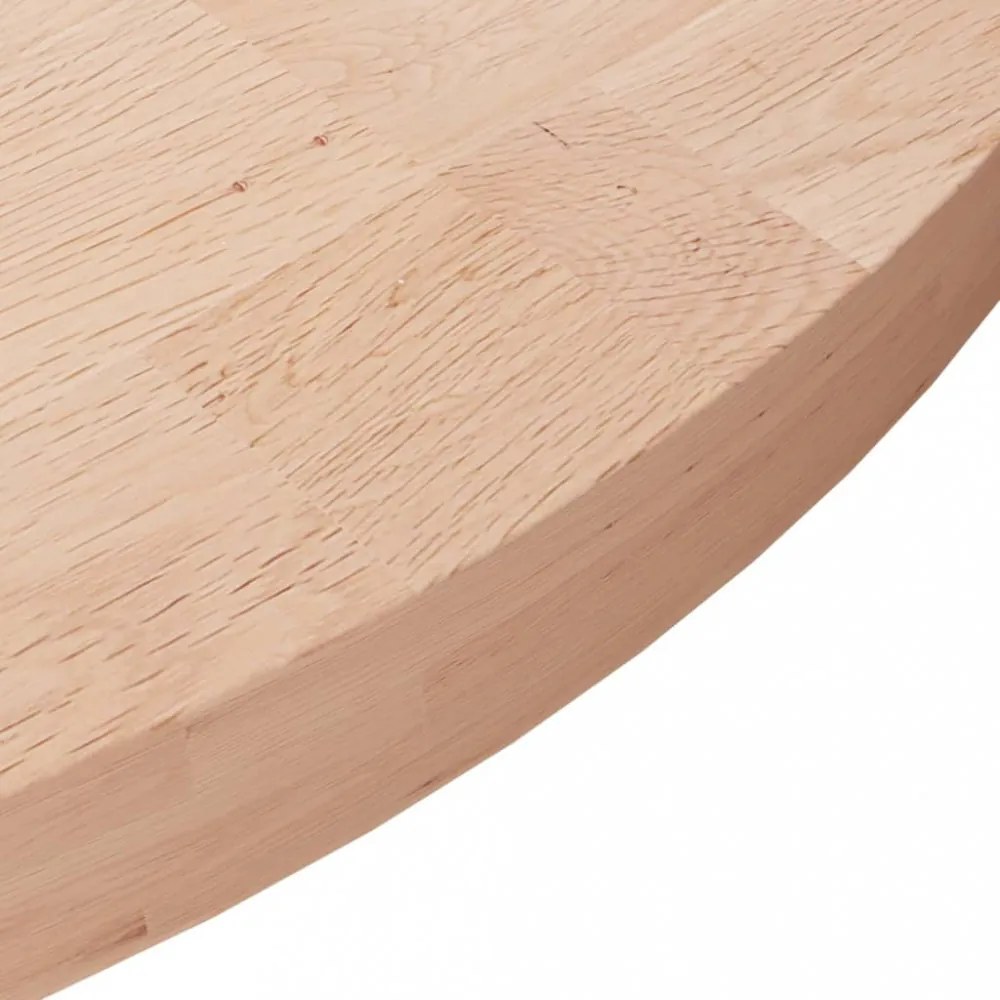 kerek kezeletlen tömör tölgyfa asztallap Ø80 x 4 cm