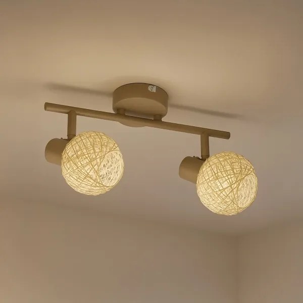 Spotlámpa DEX 2xE14/10W/230V bézs/krém