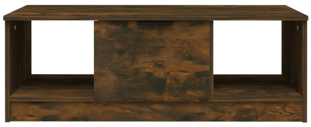 Füstös tölgy színű szerelt fa dohányzóasztal 102 x 50 x 36 cm