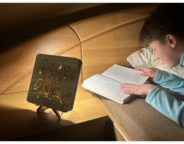 Li-Go 5788/DUB2 - LED asztali dekoráció LED/12W/230V 19x19 cm tölgy/A kis herceg