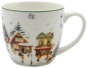 Karácsonyi porcelán bögre díszcsomagolásban Christmas Village 460 ml