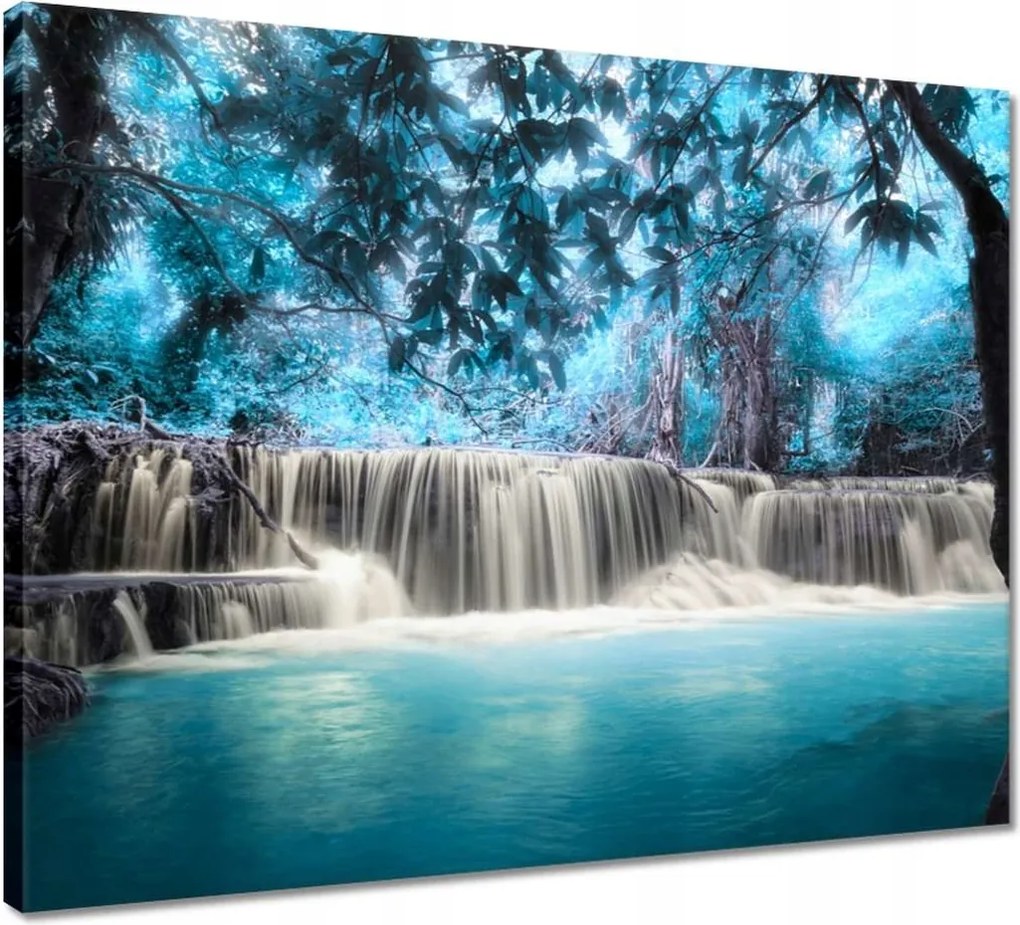 Vászonkép 50x40 Türkiz vízesés