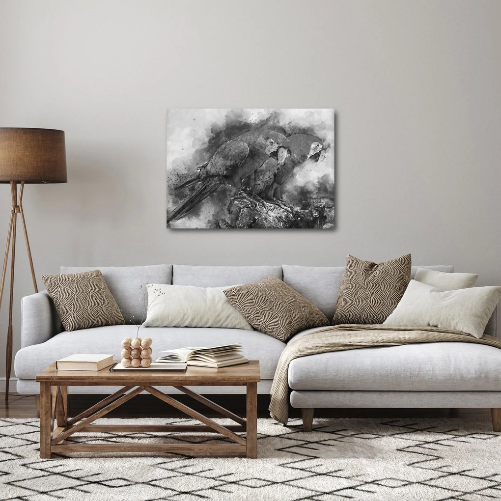 Kép - Akvarell papagájok (70x50 cm)