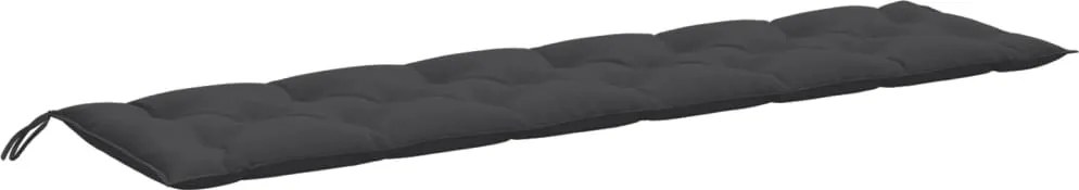 vidaXL melange antracitszürke szövet kerti padpárna 200 x 50 x 7 cm