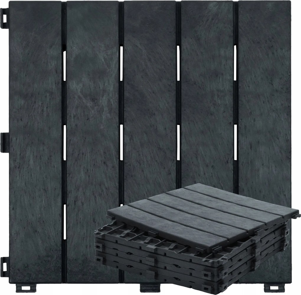 Teraszálloda csempés terasz 30x30cm x6 0,55m² antracit kő