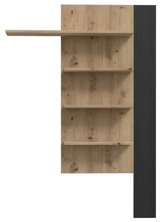 Fali polc INAR tölgy/fekete