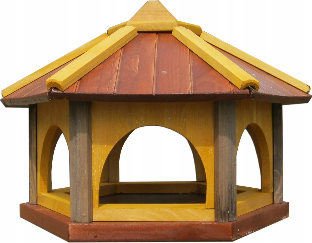 Nagy méretű fa madáretető a kertbe K50