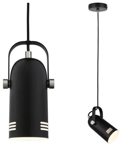 Paulmann 79766 - LED 1xE27/8W LAVEA függőlámpa kábellel 230V fekete