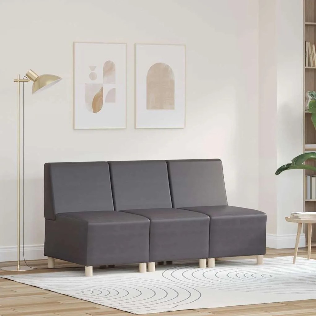 Karfa Nélküli Modularis Kanapé Egység 3 pcs Szürke