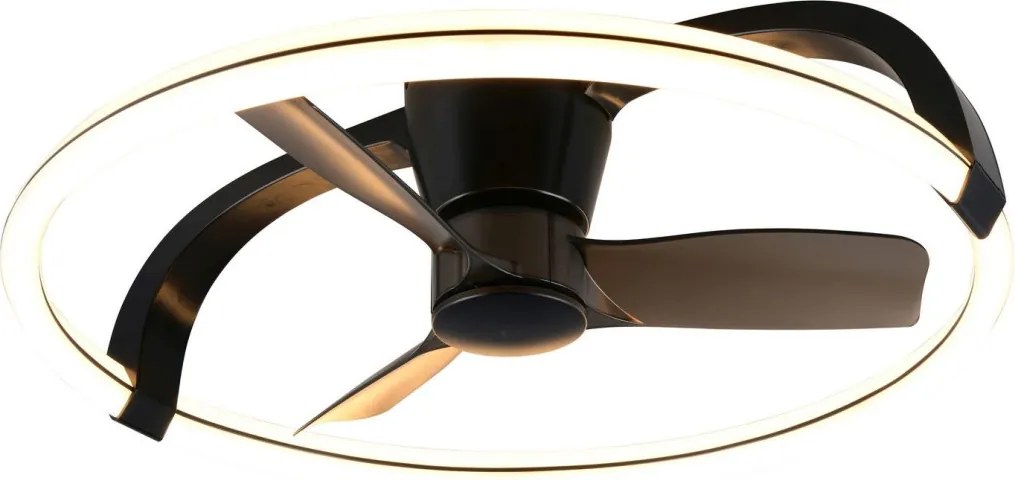 TRIO R64262132 STOCKHOLM Ventilátoros lámpa Fekete LED IP20