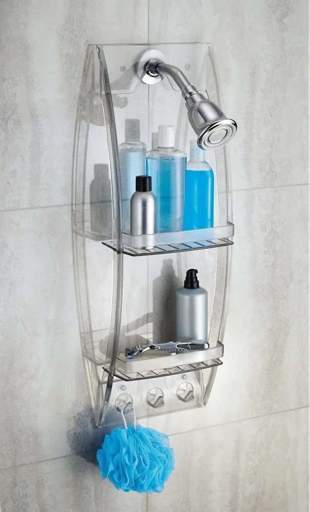 Átlátszó felakasztható fürdőszobapolc, 23 x 73 cm - iDesign