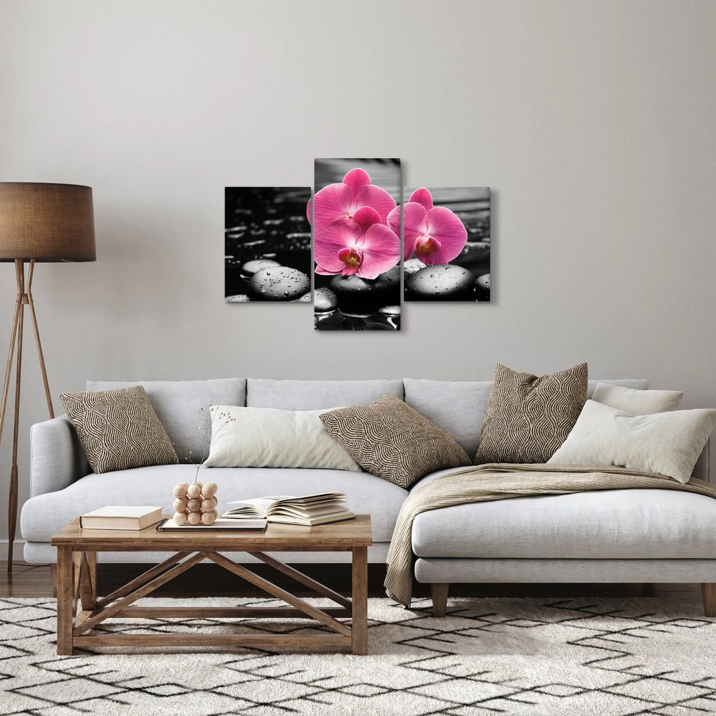 Kép - Rózsaszín orchideák (90x60 cm)