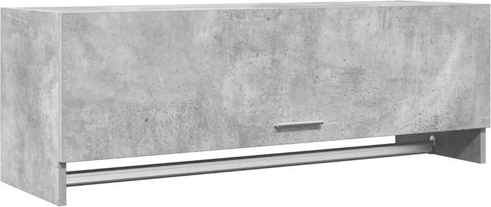 vidaXL betonszürke szerelt fa ruhásszekrény 100 x 32,5 x 35 cm