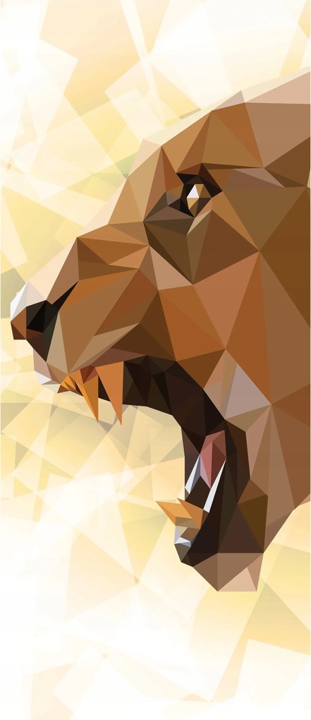 Matrica Fotótapéta Oroszlán geometrikus absztrakt modern design 91x211