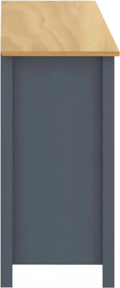 Hill range szürke tömör fenyőfa komód 120 x 40 x 80 cm