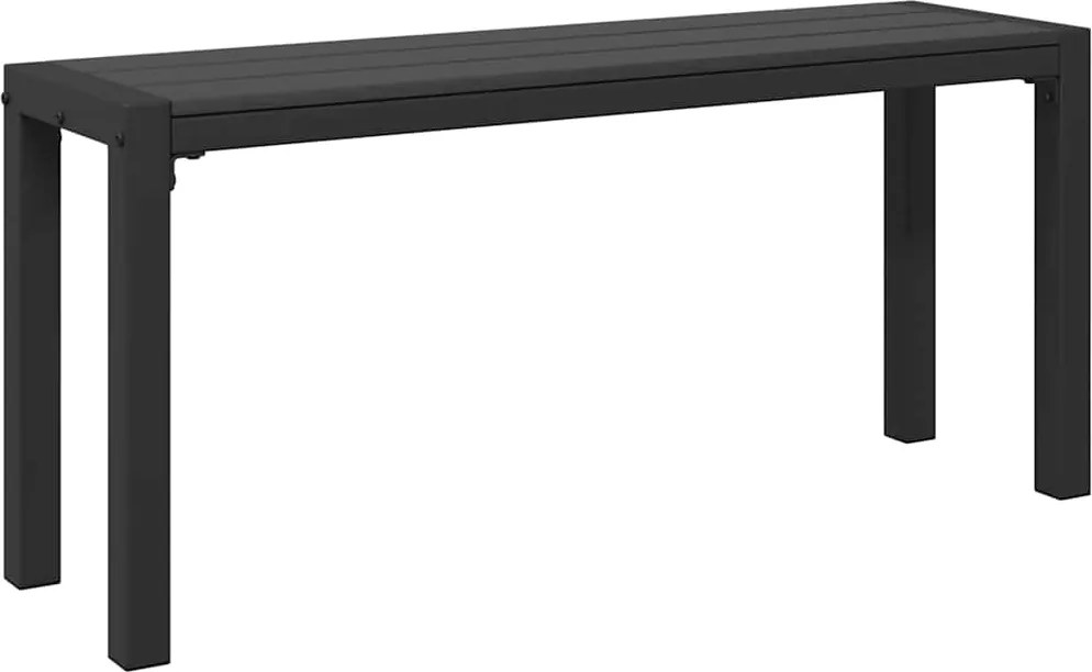vidaXL Kerti pad Fekete 100 x 28 x 45 cm Acél