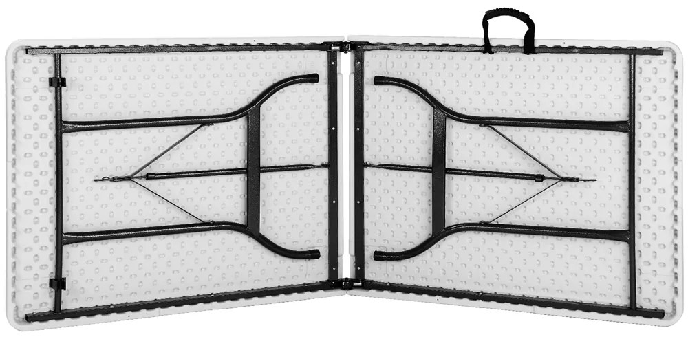 Casaria® Fehér összecsukható asztal - 220 x 70 x 72 cm