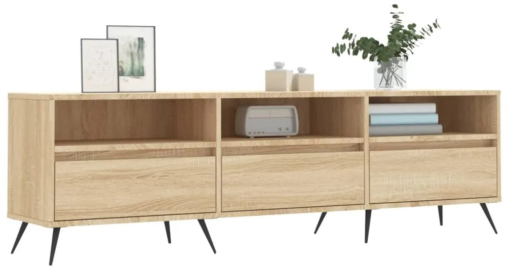 sonoma tölgy színű szerelt fa fali TV-szekrény 150x30x44,5 cm