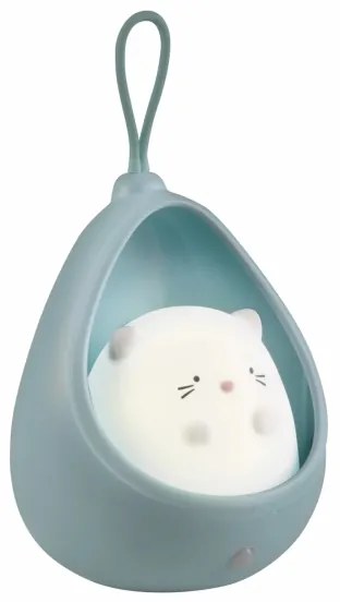 LED Gyermek Tájoló lámpa érzékelővel KITTY LED/0,5W/5V USB kék
