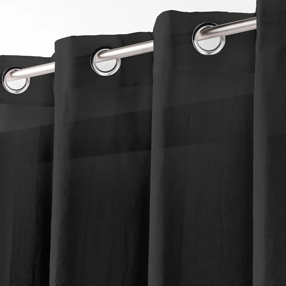 Fekete fényáteresztő függöny 140x280 cm Telma – douceur d'intérieur