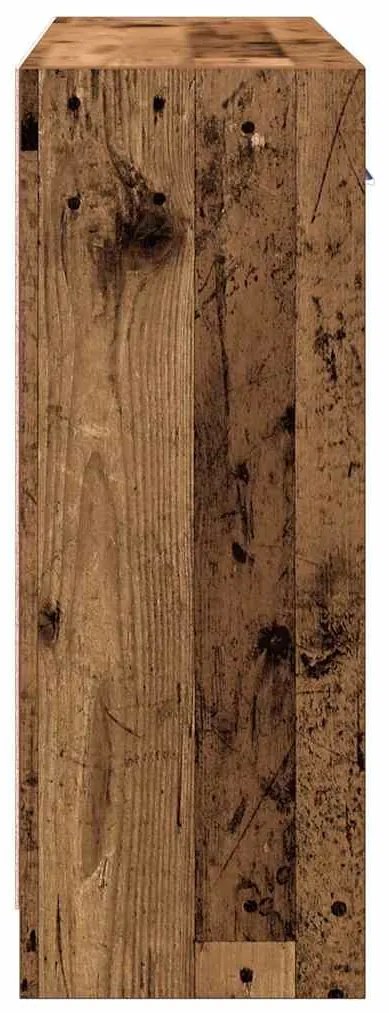 antik fa színű szerelt fa tálalószekrény 91x28x75 cm