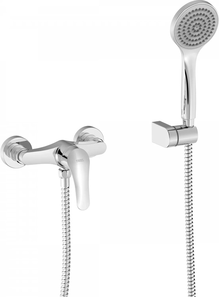 Tres Base Plusz Króm Zuhany Csaptelep Zuhanyszett