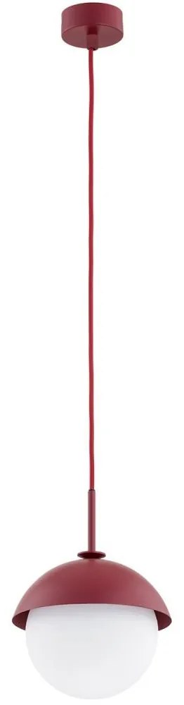 Argon 8296 - Csillár zsinóron CAPPELLO 1xE27/15W/230V piros