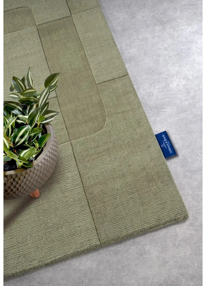 Zöld kézi szövésű gyapjú futószőnyeg 80x250 cm Charlotte – Villeroy&amp;Boch