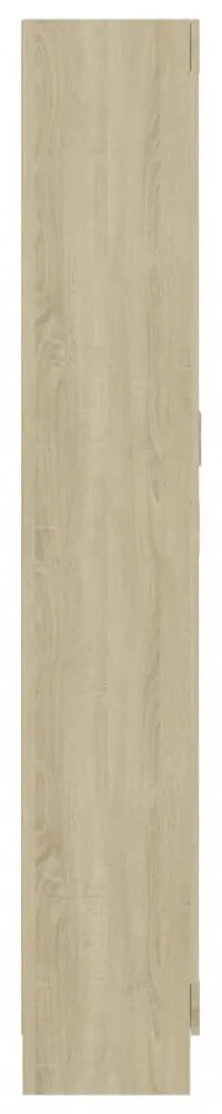 sonoma tölgy színű szerelt fa könyvszekrény 82,5x30,5x185,5 cm