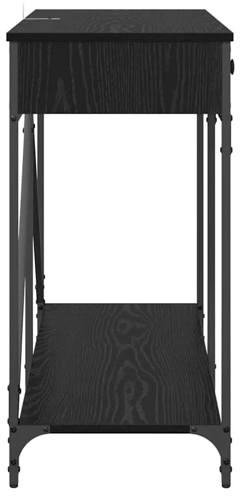 Konzolasztal fiókkal Fekete tölgy 100 x 39 x 78,5 cm Faanyag