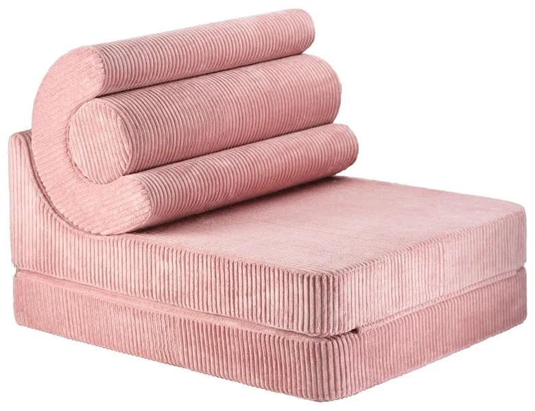 Rózsaszín kordbársony gyerek fotel Flipster – Wigiwama
